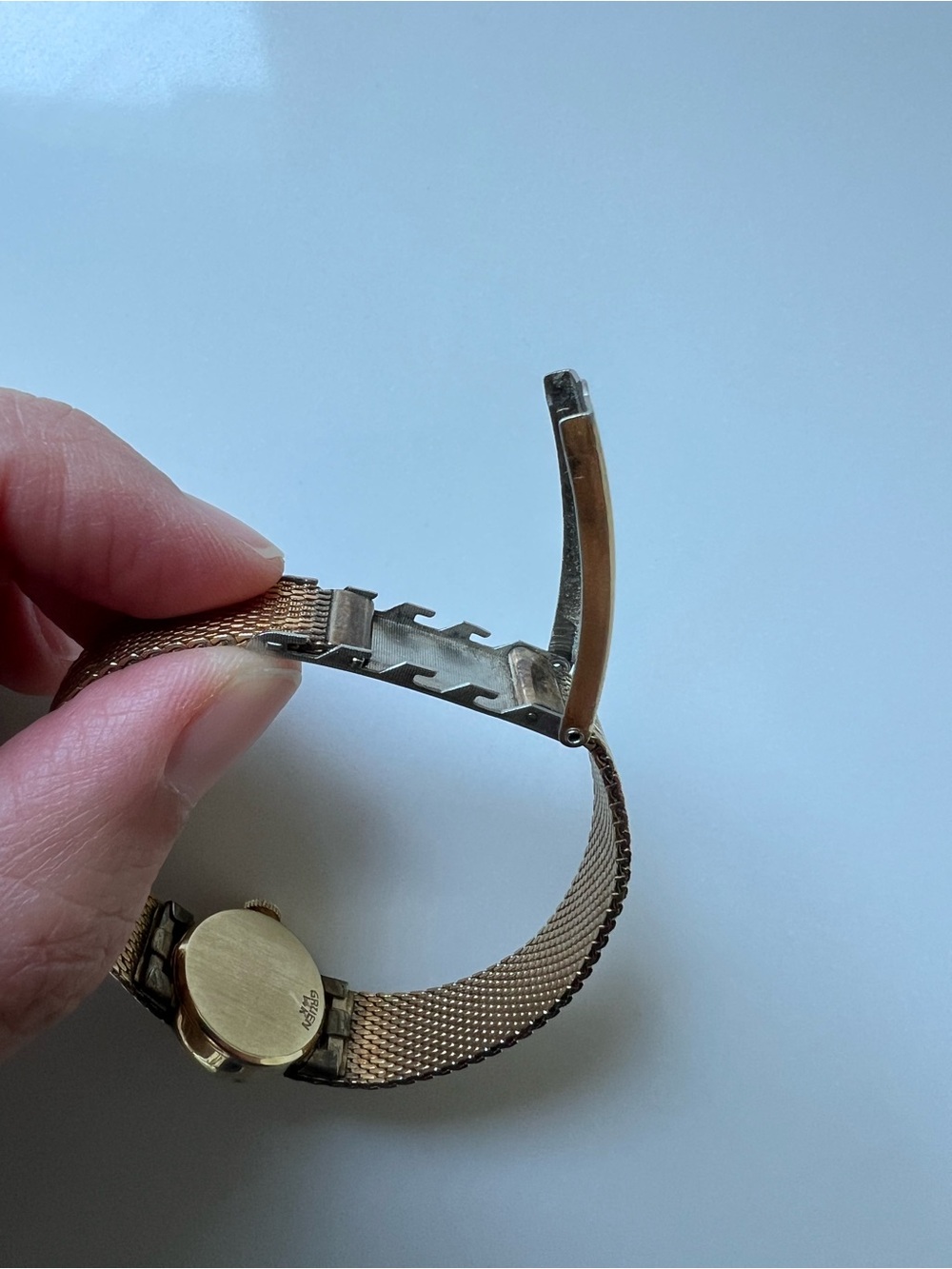 Gruen Precision Women's Gold-Tone Mesh Bracelet Watch 17 Jewel 14k - Picture 9 of 12